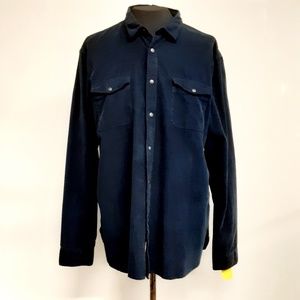John Varvatos Navy corduroy shirt